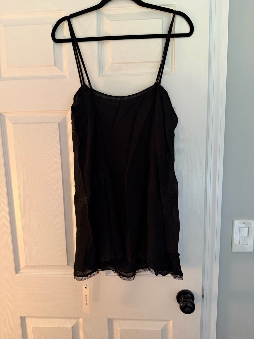 Reformation Black Satin Slip Top - Picture 3 of 6